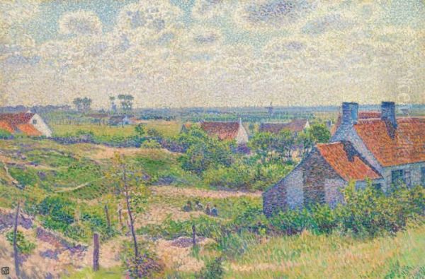 Paysage Avec Maisons Oil Painting by Theo van Rysselberghe