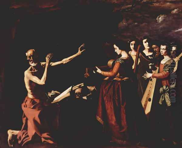 The temptation of St. Jerome Oil Painting by Francisco De Zurbaran