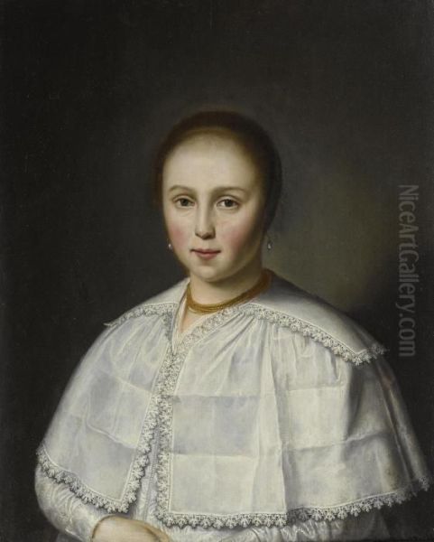 Portrait Of A Lady Oil Painting by Dirck Verhaert