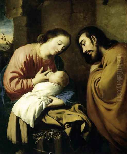 The Holy Family 1659 Oil Painting by Francisco De Zurbaran