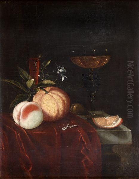 Nature Morte Au Verre De Venise Oil Painting by Juriaen van Streeck