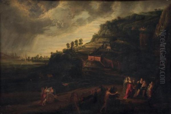 Paysage D'orage Oil Painting by Lucas Van Uden