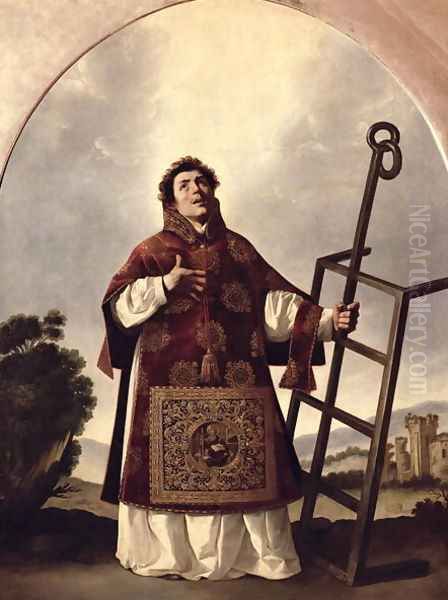 St. Lawrence Oil Painting by Francisco De Zurbaran