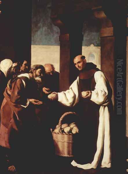 The mercy of Fra Martin de Vizcaya Oil Painting by Francisco De Zurbaran