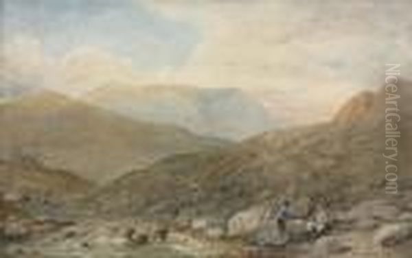 Cader Idris, North Wales Oil Painting by John Varley