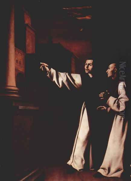 Vision of Fra Pedro de Salamanca Oil Painting by Francisco De Zurbaran