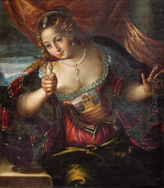 Dama De La Copa by Tiziano Vecellio (Titian)