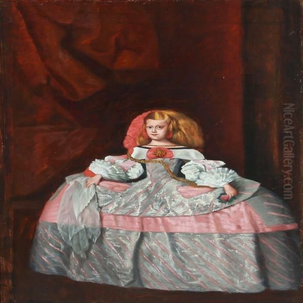 Portrait Of Infanta Maria Marguerita Oil Painting by Diego Rodriguez de Silva y Velazquez