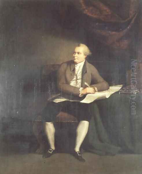 Daniel Carl Solander, Swedish Botanist, accompanied Sir Joseph Banks on Captain Cooks First Voyage (1768-71) Oil Painting by Johann Zoffany