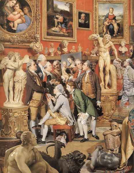 The Tribuna of the Uffizi (detail) 1772-78 Oil Painting by Johann Zoffany