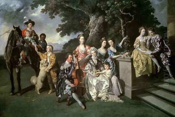 The Family of Sir William Young (1725-88) c.1766 Oil Painting by Johann Zoffany