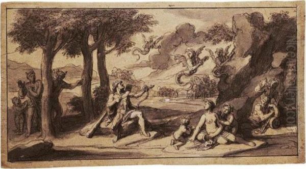 Eight Scenes From The Labors Of Hercules Oil Painting by Francois Verdier