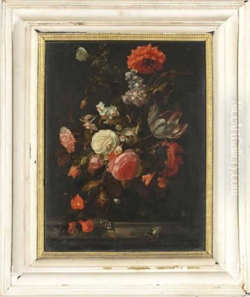 Natura Morta Con Fiori Oil Painting by Herman Verelst