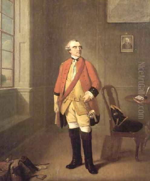 Cornet North Ludlow Bernard, 2nd husband of Mary Fitzwilliam, Countess of Pembroke (d.1769) Oil Painting by Johann Zoffany