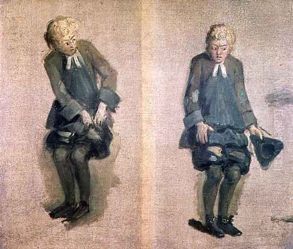 Two Sketches of David Garrick (1717-79) in Character Oil Painting by Johann Zoffany