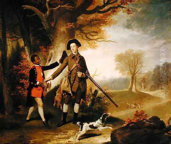 The Third Duke of Richmond (1735-1806) out Shooting with his Servant, c.1765 Oil Painting by Johann Zoffany