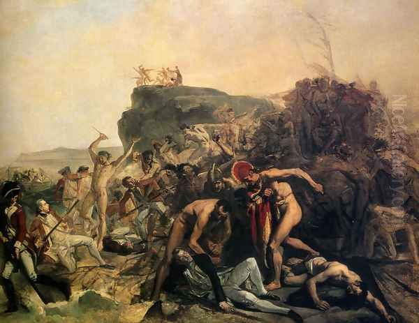 The Death Of Cook Oil Painting by Johann Zoffany