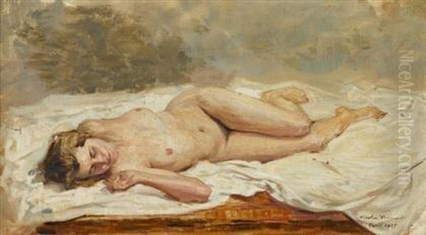 Female Nude Oil Painting by Nicolas Vermont