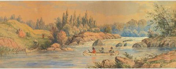 Rocky Portage, Nipigon River Oil Painting by Frederick Arthur Verner