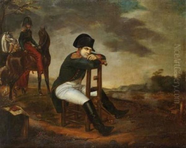 Napoleon Meditant Sur La Defaite Oil Painting by Carle Vernet