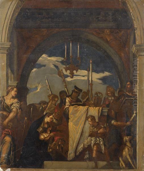 Presentation Au Temple Oil Painting by Paolo Veronese (Caliari)