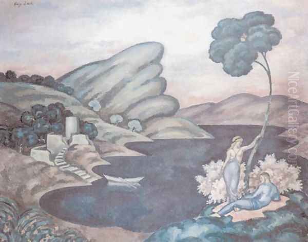 Idyll (Old Castle) Oil Painting by Eugene Zak