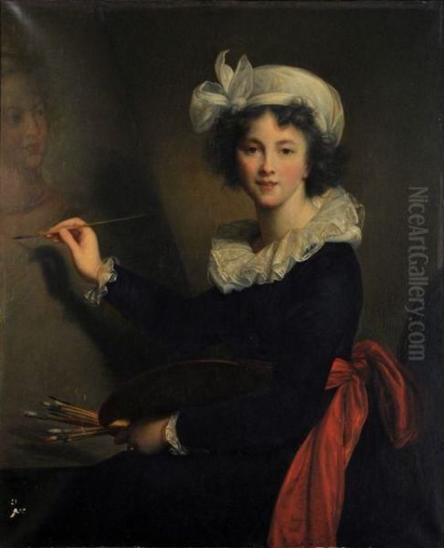 Self Portrait Oil Painting by Elisabeth Vigee-Lebrun