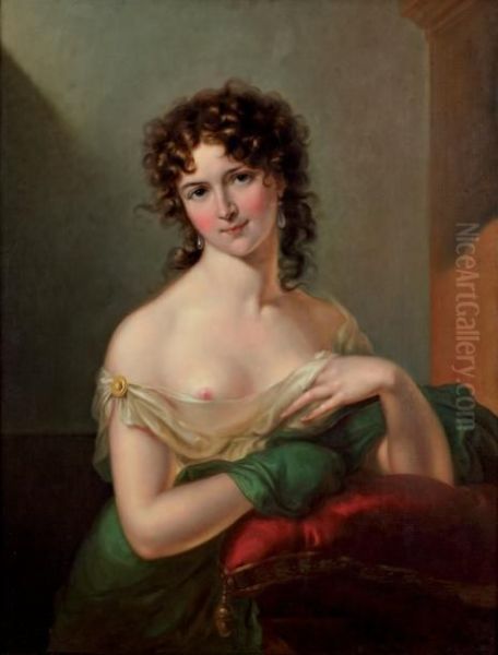 Portrait D'une Americaine Oil Painting by Elisabeth Vigee-Lebrun