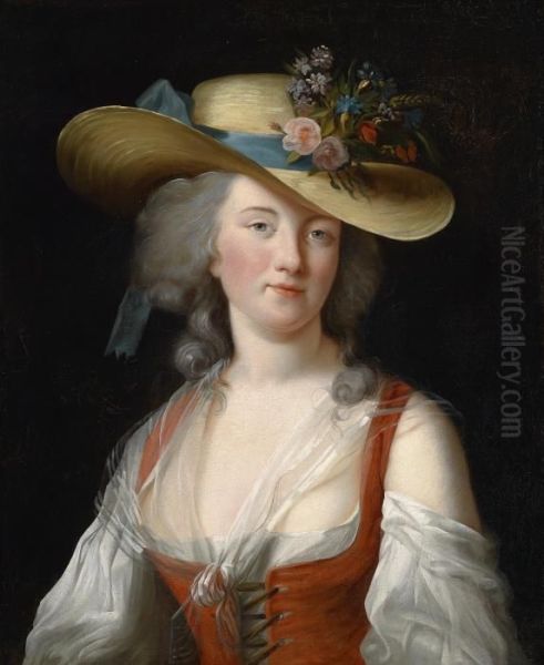 Portrait Ofanne Catherine Le Preudhomme De Chatenoy Oil Painting by Elisabeth Vigee-Lebrun