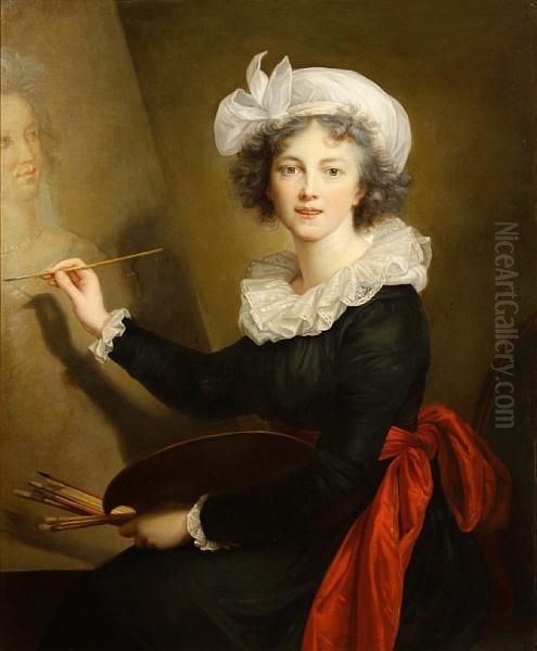 Self Portrait Oil Painting by Elisabeth Vigee-Lebrun