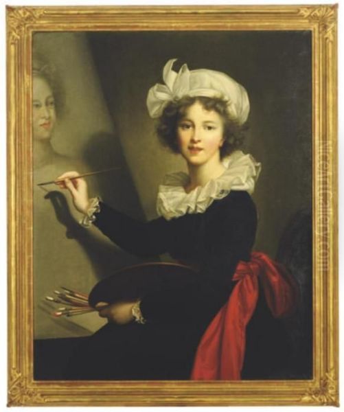 Self-portrait Of The Artist Oil Painting by Elisabeth Vigee-Lebrun