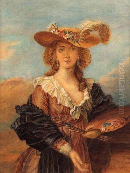 Self Portrait Oil Painting by Elisabeth Vigee-Lebrun