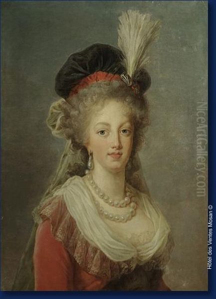 Portrait De Marie-antoinette Oil Painting by Elisabeth Vigee-Lebrun