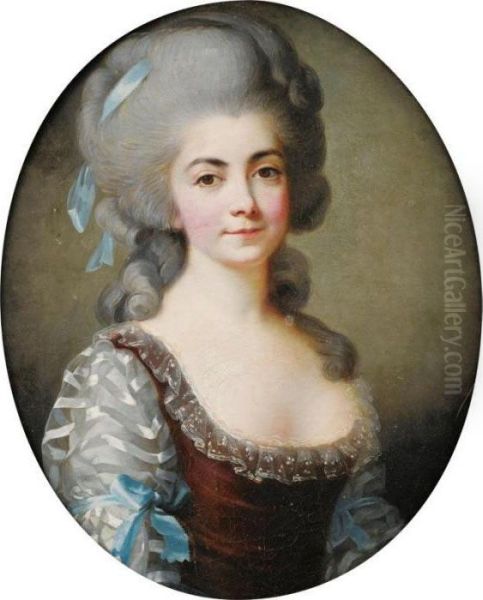 Portrait Of Madame Desaint-huberty Oil Painting by Elisabeth Vigee-Lebrun