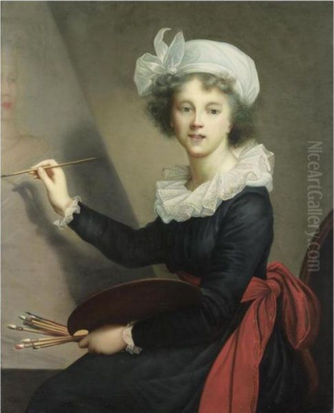 Portrait Of The Artist Oil Painting by Elisabeth Vigee-Lebrun