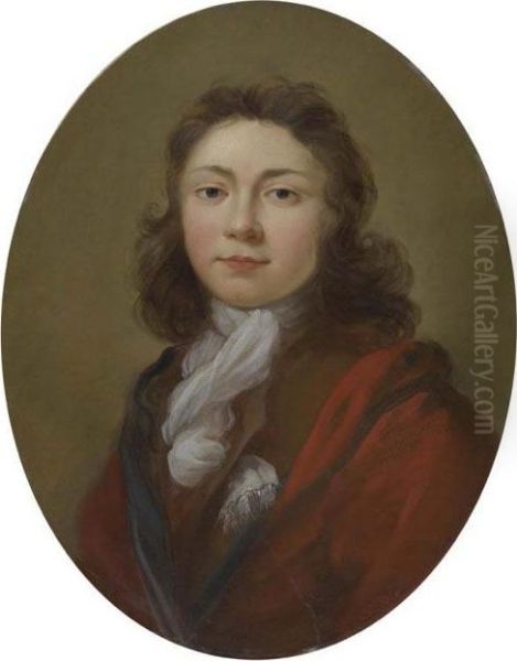 Portrait Of A Young Man In A Red Cloak. Oil Painting by Elisabeth Vigee-Lebrun