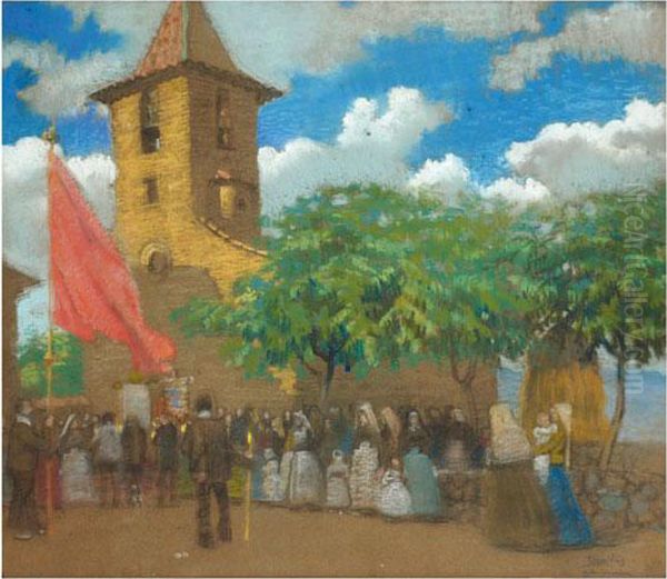 Fiesta En El Pueblo Oil Painting by Darius Vilas