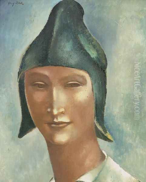 Head of a Young Man in a Spiky Hat Oil Painting by Eugene Zak