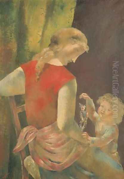 Maternity (Maternite) Oil Painting by Eugene Zak