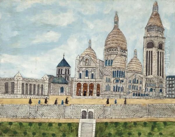 Sacre Coeur Oil Painting by Louis Vivin