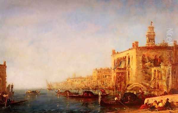 Venise, Le Grand Canal (Venice, the Grand Canal) Oil Painting by Felix Ziem