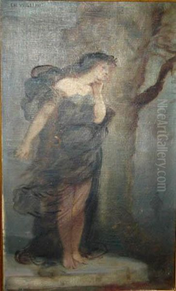 Deesse Pres Dun Arbre Oil Painting by Andre Charles Voillemot