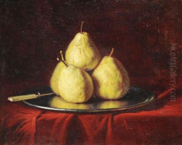 Nature Morte Aux Poires Oil Painting by Antoine Vollon