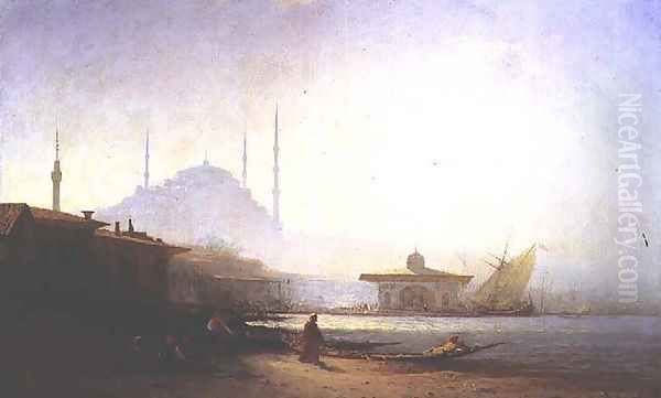 View of Istanbul, 1864 Oil Painting by Felix Ziem