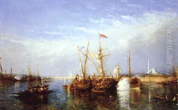 Le Corne d'Or, Constantinople Oil Painting by Felix Ziem