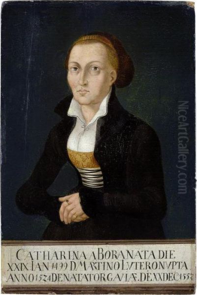 Bildnis Der Katharina Von Bora Oil Painting by Lucas The Elder Cranach