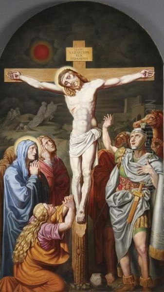 The Crucifixion Oil Painting by Josef Von Fuhrich