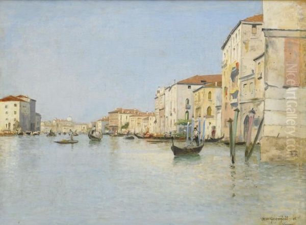 Canale Grande I Venedig Oil Painting by Wilhelm von Gegerfelt