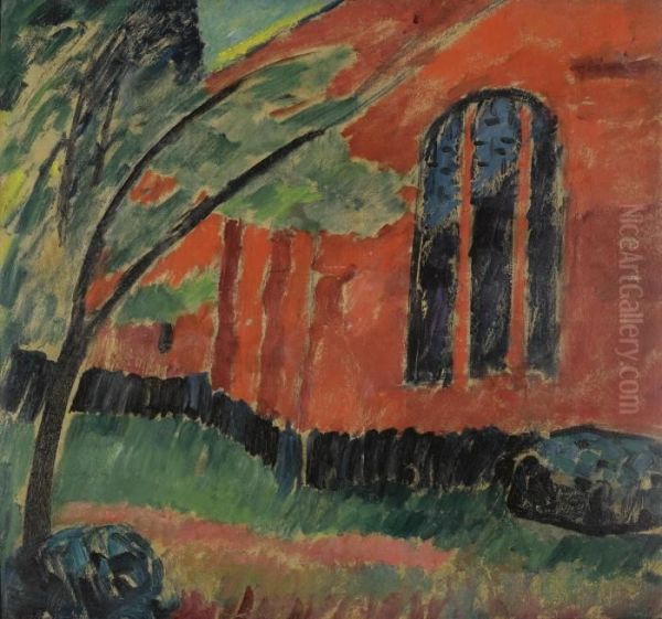 Kirche Im Prerow (church In Prerow) Oil Painting by Alexei Jawlensky