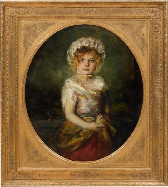 Bildnis Eines Madchens Oil Painting by Franz von Lenbach